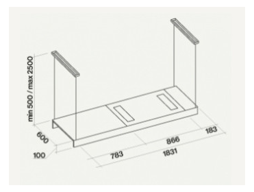 Вытяжка Falmec LIGHT ISOLA 120 ( островная, чёрная)