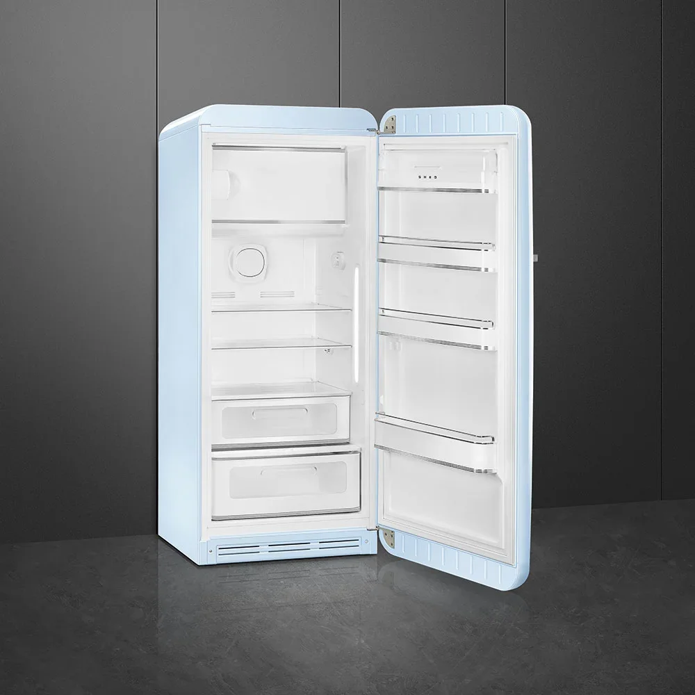 SMEG FAB28RPB6 Отдельностоящий однодверный холодильник, стиль 50-х годов, 60 см, пастельный голубой,